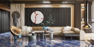glossy matt concept curving tiles