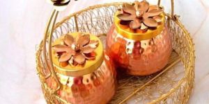 Metal Jar Hamper Basket