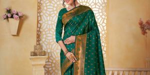9739 Dark Green Paithani Silk Saree