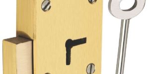 Brass Cupboard Cupboard Lock 6 Lever, SS-MS Keys 50, 65 & 75mm