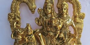 4*7*8 Inch, Aluminium Shiv Parivar Statue