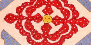 Cotton Multicolor Embroidery Table Cover