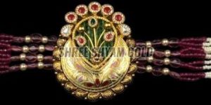 Ethnic Rajasthani Meenakari Gold Choker Necklace