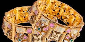 Polished Gold Bangles Set