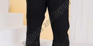 Ladies Moonlit Net Black Crochet Pant