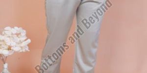 Ladies Sliver Satin Silk Pant