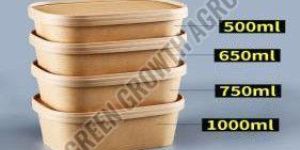 500ml Rectangular Craft Paper Food Container