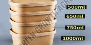 750ml Rectangular Kraft Paper Food Container