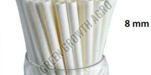 8mm White Paper Wrapped Straw
