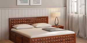 King Size Diamond Wooden Bed