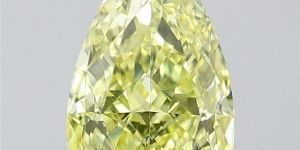 Yellow Pear Shaped Diamond