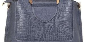 Ladies Grey Leather Handbags