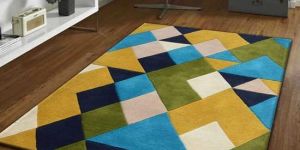 Multicolor Abstract Design Hand Tufted Carpet