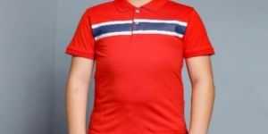 Red Boys Collar T Shirts