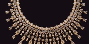 Handcrafted Jaw Dropping Sparkle 18KT Gold Lab Diamond Necklace