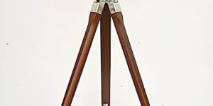 Vintage Hollywood Modern Studio Searchlight Nautical Tripod Floor Lamp