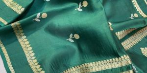 green handloom pure silk saree