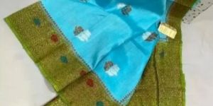 Handloom Made Raw Buta Silk Saree