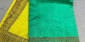 Multicolour Handloom Raw Pure Silk Saree