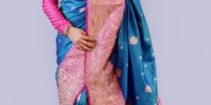 Net Pattern Handloom Pure Silk Saree