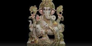 Lord Ganesha Ji White Marble Statue