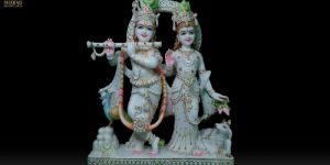 Lord Radha Krishna Makrana Marble Statue