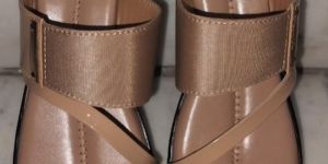 Voges Beige Wedge Heel Ladies Sandal