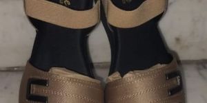 Voges Black Golden Heel Ladies Sandal