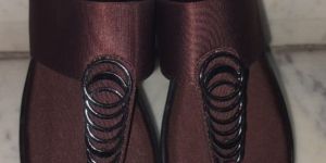 Voges Maroon Flat Foot Ladies Sandal