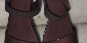 Voges Maroon Wedge Heel Ladies Sandal