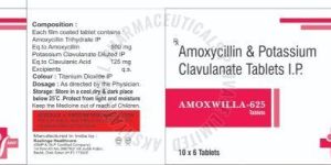 Amoxwilla 625 Amoxycillin Potassium Clavulanate Tablets