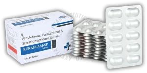 Kuraflam SP Aceclofenac Paracetamol Serratiopeptidase Tablets