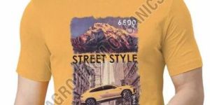 Mens Cotton Printed Half Sleeves T-Shirt
