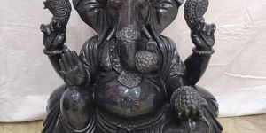 Black Marble Ganesha Statue