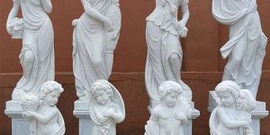 Handcrafted Carving White Marble Sculpture