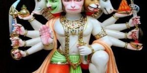 Marble Panchmukhi Hanuman Statue