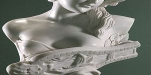 White Marble Roman Musical Lady Statue