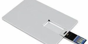 White Credit Card Type Pen Drive
