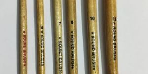 Wooden Handle Round Artist Brush