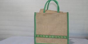Brown Short Handled Handmade Jute Carry Bag