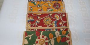Kalamkari Printed Fancy Jute Pouch Bag