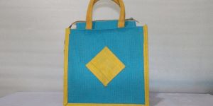 Sky Blue Biodegradable Jute Shopping Bag