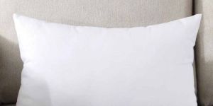 Rectangular White Cotton Pillow