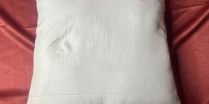 White Plain Polyester Filled Cushion