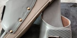 Grey Single Strap Heel Ladies Sandal