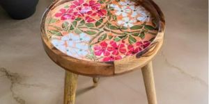 Handcrafted Mango Wood Side Coffee Table