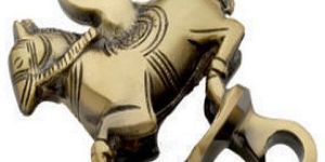 S-38 Horse Design Brass Rajwadi Swing Chain Hook