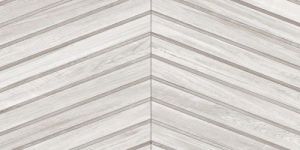 Chevron Silver Wood Look Tile