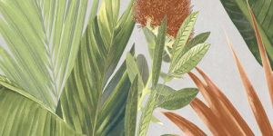 Tropical Leaf Carving Decor Tile