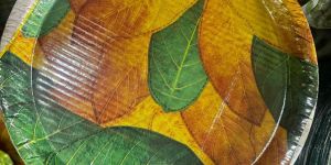 Leaf Print Disposable Paper Plate